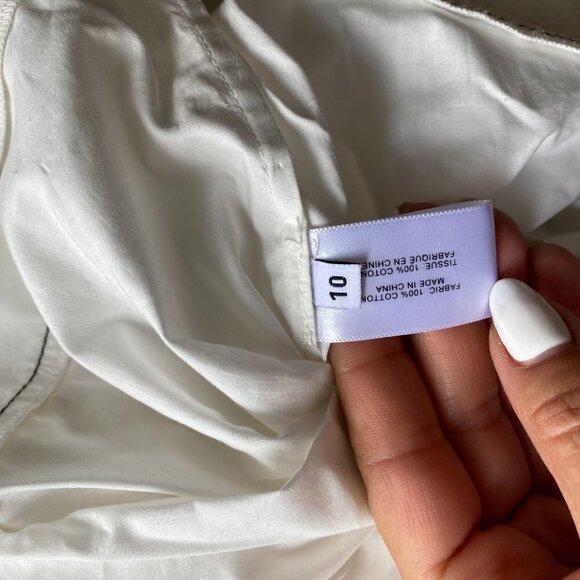 PROENZA Schouler Women BNWOT White Puff Sleeve Poplin Top New White Label - Picture 13 of 15